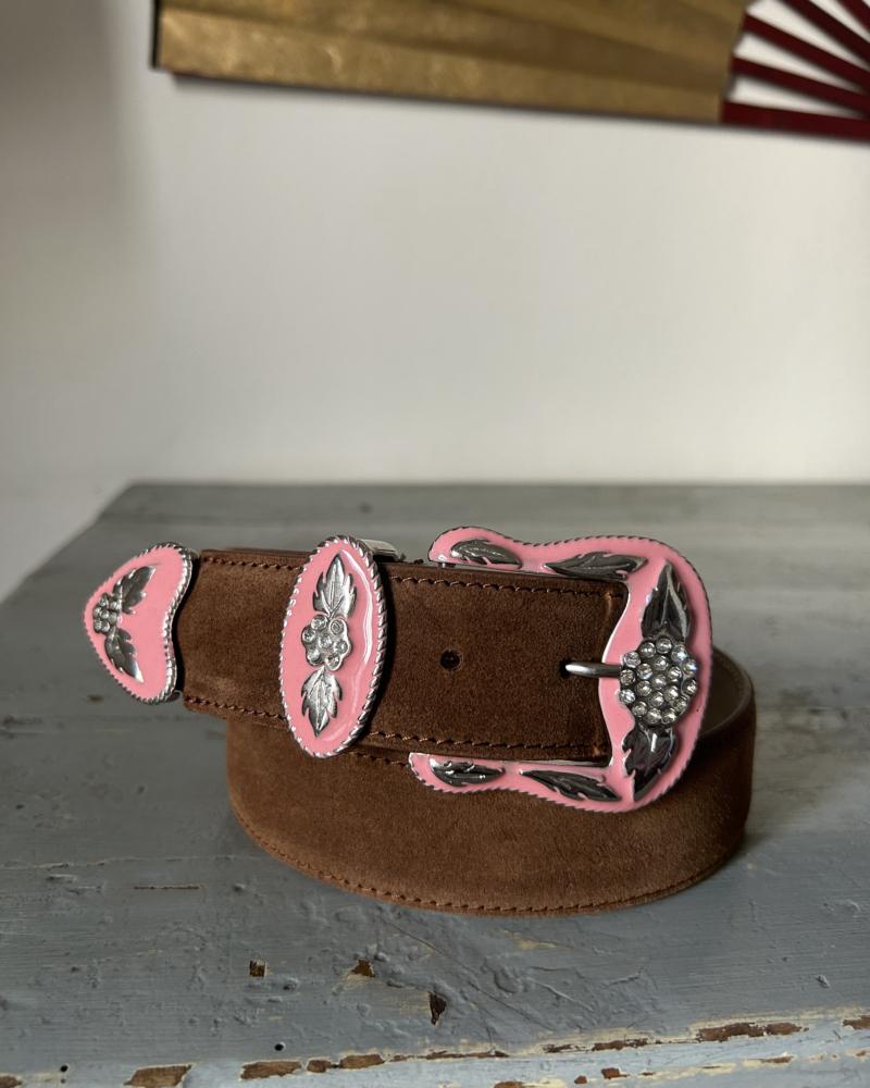 Scooby doo belt small - Camel Suede & Baby Pink - Image 7