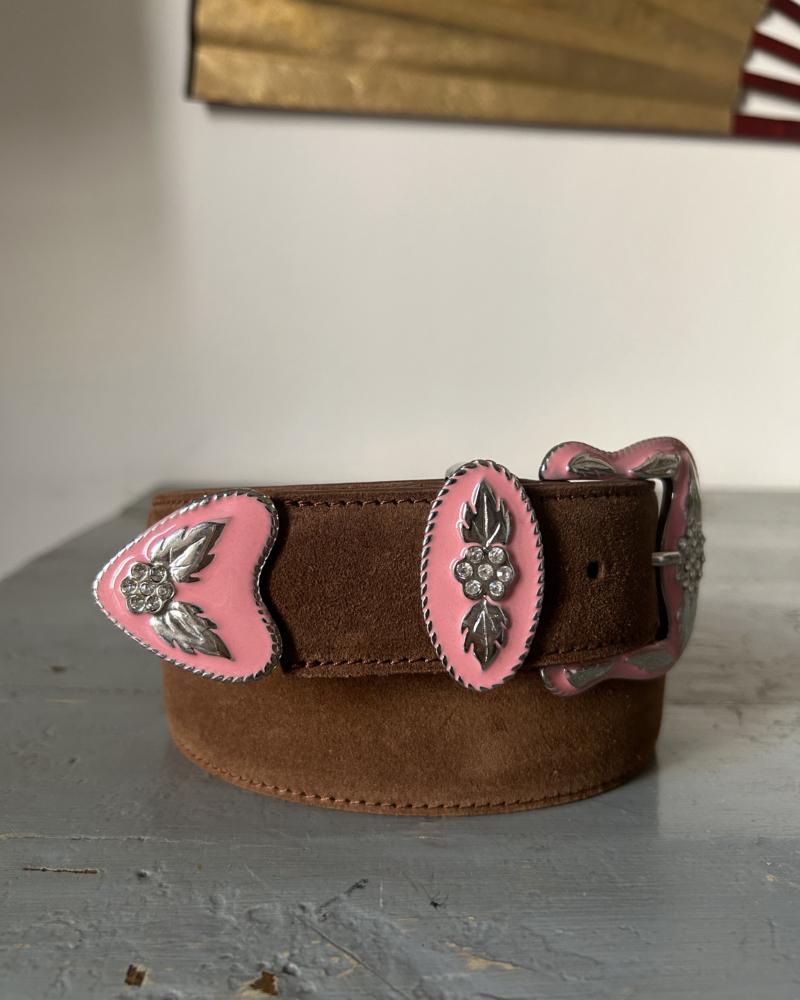 Scooby doo belt small - Camel Suede & Baby Pink - Image 2